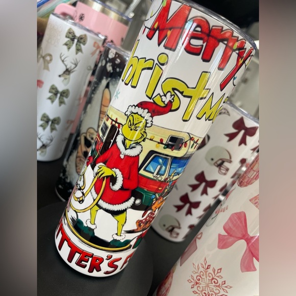 Merry Christmas Shitters full grinch 20 oz. Tumbler - Picture 1 of 2